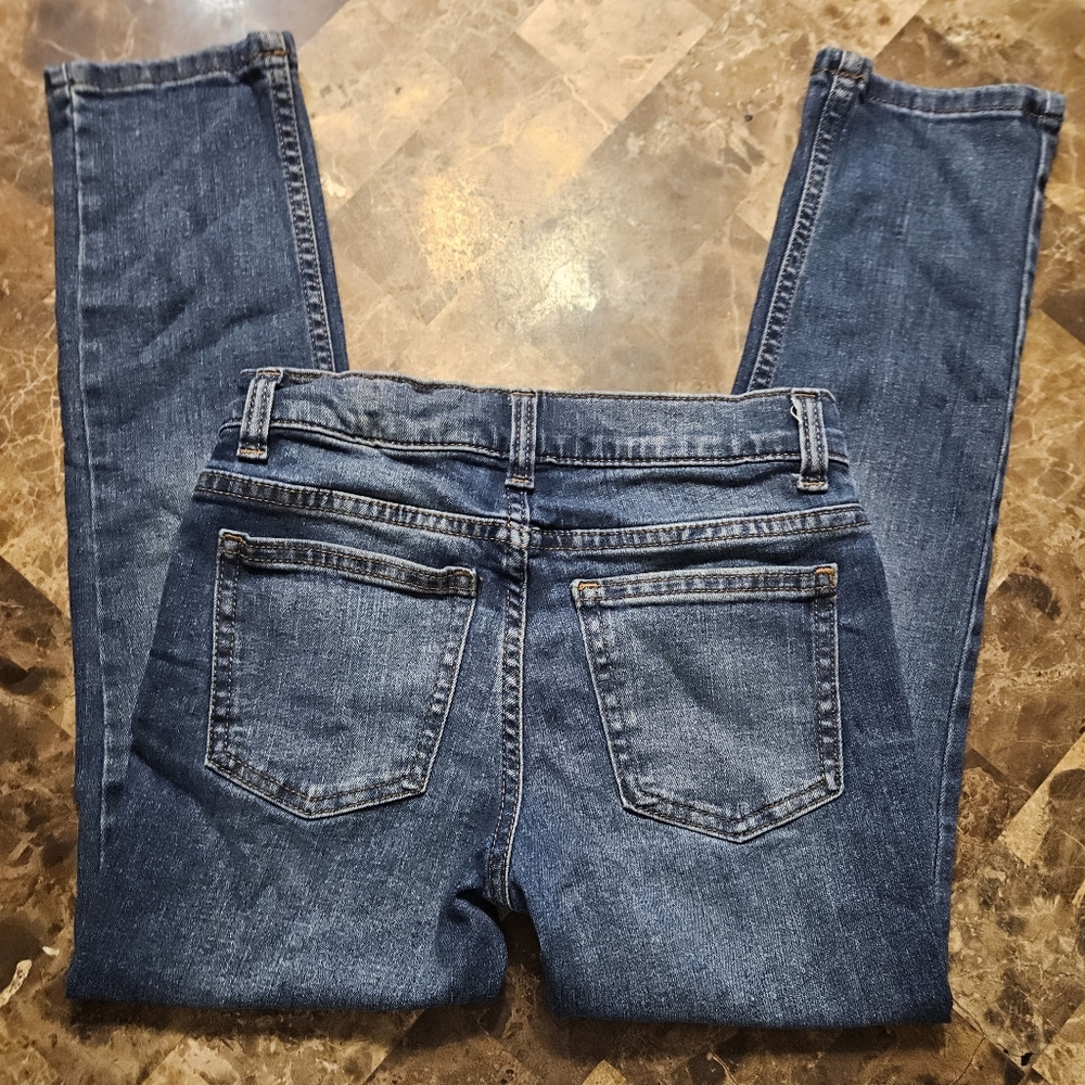 WONDER NATION Boy's Distressed Denim Blue Jeans, 8 Slim - Picture 8 of 8